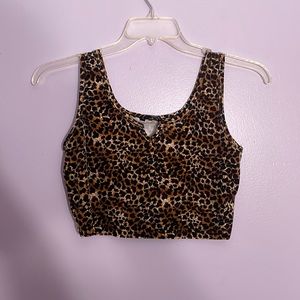 cheetah print crop top